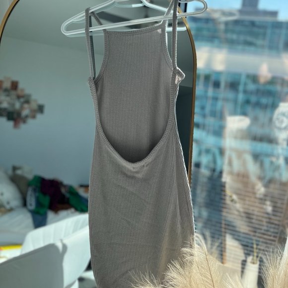 Aritzia Taupe Backless Bodycon Dress - Picture 1 of 5
